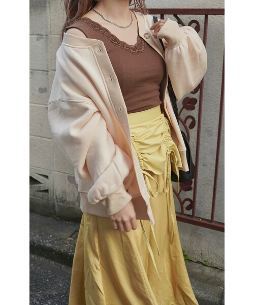 A.D.G（エーディージー）の「Ribbon String Mermaid Long Skirt (yellow)（スカート・レディース・イエロー・FREE）」の3枚目の写真