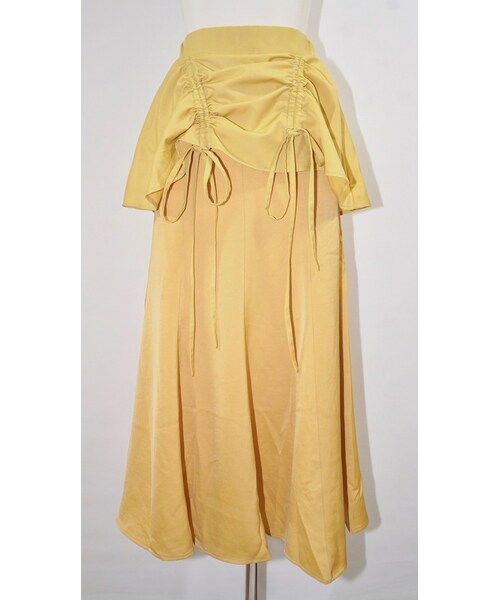 A.D.G（エーディージー）の「Ribbon String Mermaid Long Skirt (yellow)（スカート・レディース・イエロー・FREE）」の6枚目の写真