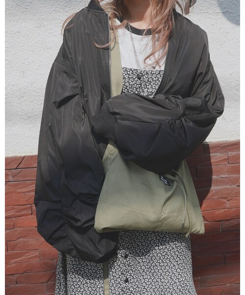 A.D.G(エーディージー)の「Balloon Sleeve Nylon Blouson (black)(ブルゾン・レディース・ブラック・FREE)」の7枚目の写真