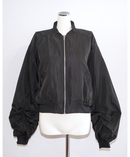 A.D.G(エーディージー)の「Balloon Sleeve Nylon Blouson (black)(ブルゾン・レディース・ブラック・FREE)」の8枚目の写真