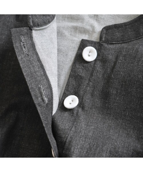 A.D.G(エーディージー)の「Switching Frill-Hem Jacket Tops (black-grey)(その他トップス・レディース・ブラック・FREE)」の9枚目の写真