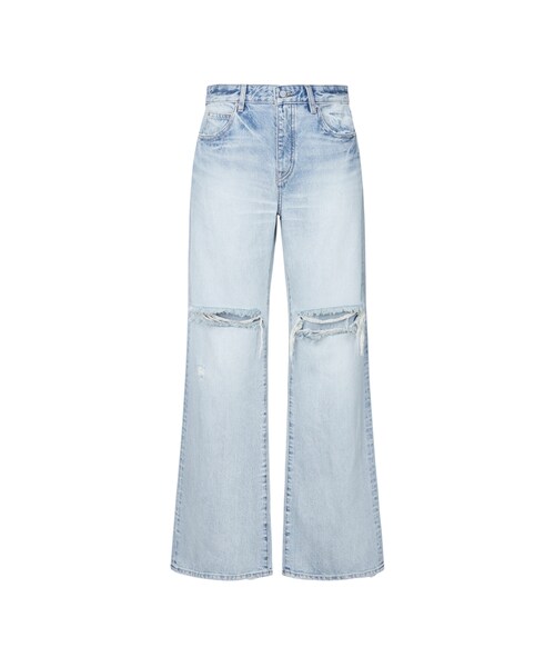 JNBY（ジェーエヌビーワイ）の「Ripped Mopping Flared Jeans（デニムパンツ・レディース・ブラック/ライトブルー・34/36/38/40）」の2枚目の写真