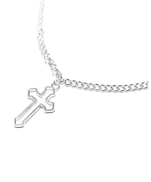 A.D.G(エーディージー)の「Die Cutting Cross Motif Necklace(silver)(ネックレス・レディース・シルバー・FREE)」の4枚目の写真