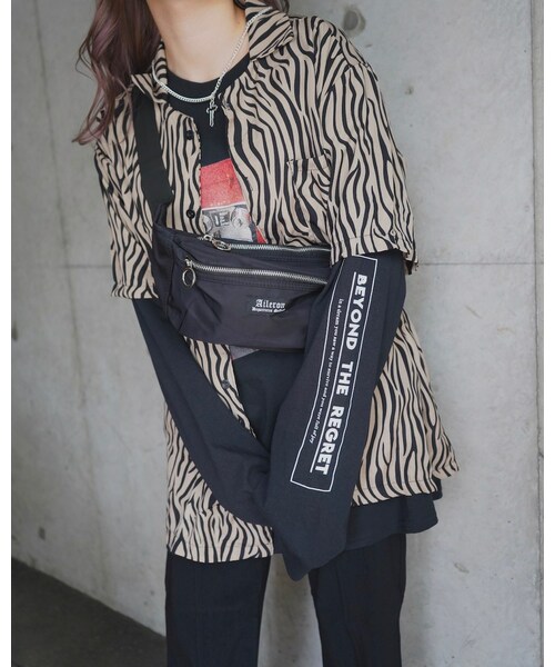 A.D.G（エーディージー）の「Zebra Big S/S Shirts (beige)（シャツ/ブラウス・レディース・ベージュ・FREE）」の2枚目の写真