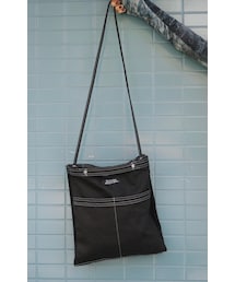 A.D.G | White Stitch Many Pocket Canvas Bag (black)(ショルダーバッグ)