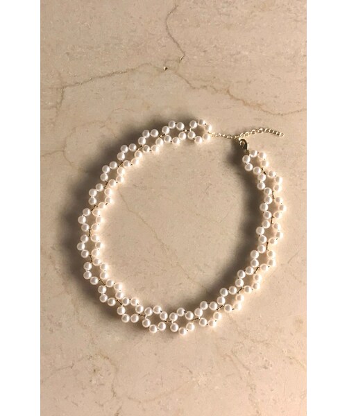 A.D.G(エーディージー)の「Pearl Flower Choker(チョーカー・レディース・ホワイト・FREE)」の2枚目の写真