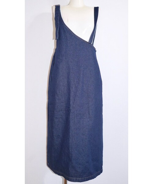 A.D.G(エーディージー)の「2type Strap Denim Long Jumper Skirt (indigo)(ジャンパースカート・レディース・ブルー・FREE)」の4枚目の写真