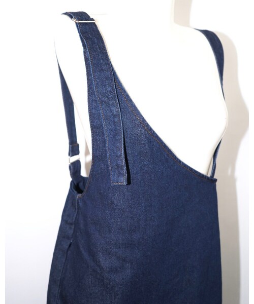 A.D.G(エーディージー)の「2type Strap Denim Long Jumper Skirt (indigo)(ジャンパースカート・レディース・ブルー・FREE)」の5枚目の写真