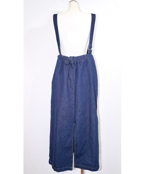A.D.G(エーディージー)の「2type Strap Denim Long Jumper Skirt (indigo)(ジャンパースカート・レディース・ブルー・FREE)」の6枚目の写真
