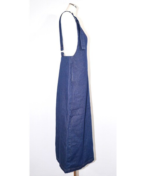 A.D.G(エーディージー)の「2type Strap Denim Long Jumper Skirt (indigo)(ジャンパースカート・レディース・ブルー・FREE)」の7枚目の写真