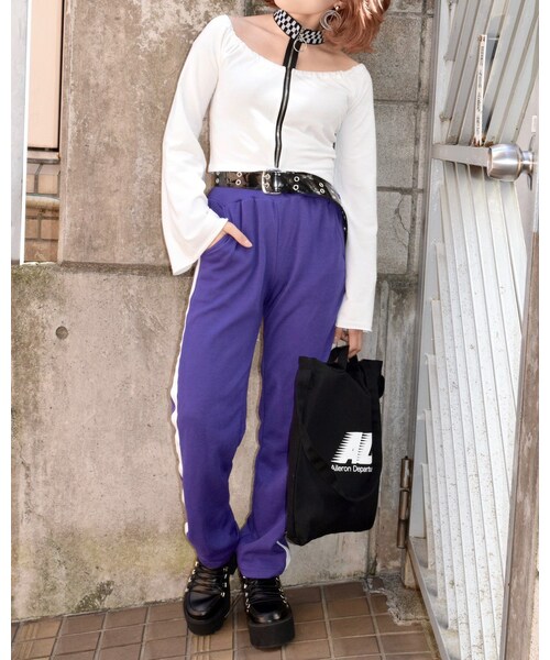 A.D.G（エーディージー）の「RING-ZIP CHECKERED CHOKER TOPS（その他トップス・レディース・ホワイト・FREE）」の4枚目の写真