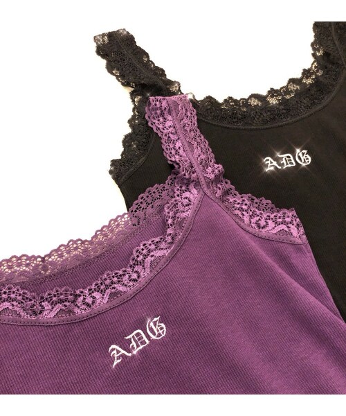 A.D.G(エーディージー)の「(全3色) ADG Lace Trim Rib-Camisole(キャミソール・レディース・その他・FREE)」の8枚目の写真
