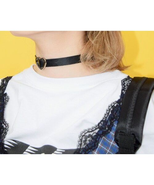 A.D.G(エーディージー)の「SILVER HEART MOTIF CHOKER&BRACELET(チョーカー・レディース・ブラック・FREE)」の5枚目の写真