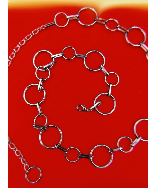 A.D.G（エーディージー）の「Silver Ring Chain Belt（ベルト・レディース・シルバー・FREE）」の4枚目の写真