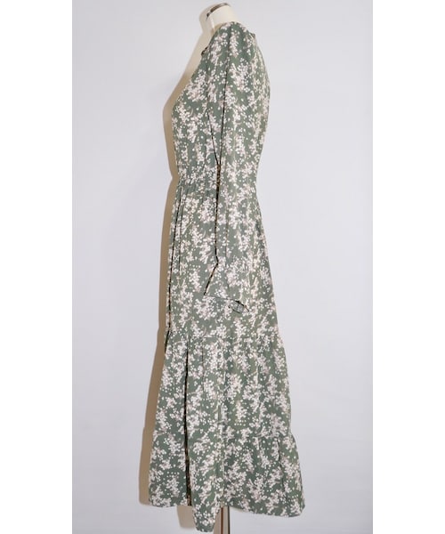A.D.G(エーディージー)の「Flower Tiered Long Onepiece (light green)(ワンピース・レディース・グリーン・FREE)」の8枚目の写真