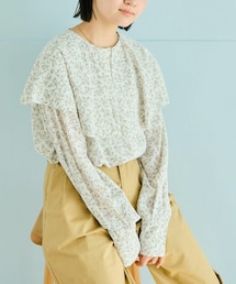 Crisp | ビッグカラーフラワーブラウス[c1R3203](シャツ/ブラウス)