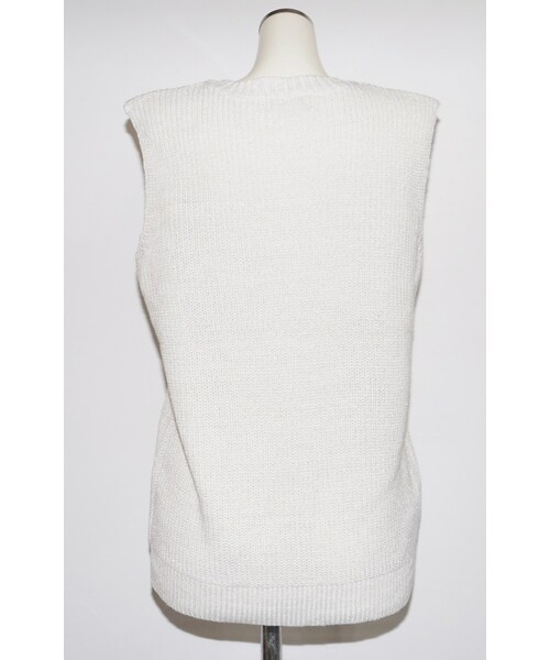 A.D.G（エーディージー）の「Lame Knit Vest (white-silver)（ベスト・レディース・ホワイト・FREE）」の6枚目の写真