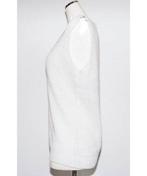 A.D.G（エーディージー）の「Lame Knit Vest (white-silver)（ベスト・レディース・ホワイト・FREE）」の7枚目の写真