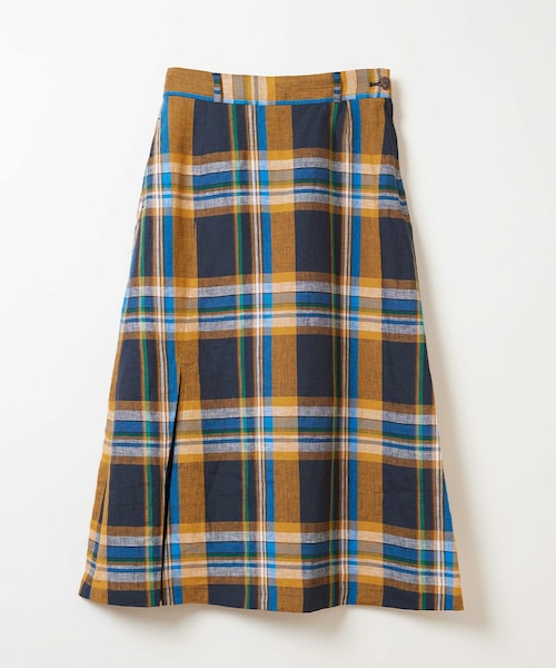 BRITISH MADE ×macalastairソフトプリーツチェックスカート