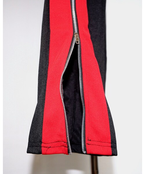 A.D.G（エーディージー）の「SIDE LINE&FULL ZIP JERSEY PANTS *with SILVER RING(black-red)（その他パンツ・レディース・ブラック・FREE）」の10枚目の写真