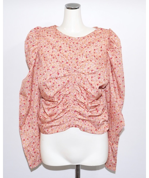A.D.G（エーディージー）の「Flower Puffshoulder Tops (pink)（シャツ/ブラウス・レディース・ピンク・FREE）」の5枚目の写真