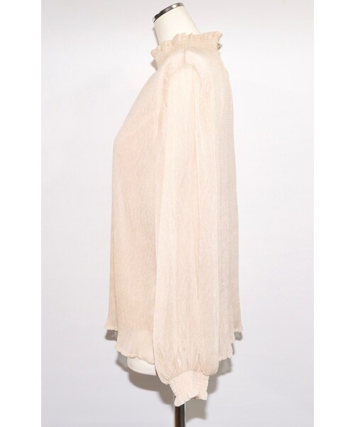 A.D.G（エーディージー）の「Balloonsleeve Chiffon High Neck Tops (ecru)（シャツ/ブラウス・レディース・ベージュ・FREE）」の8枚目の写真
