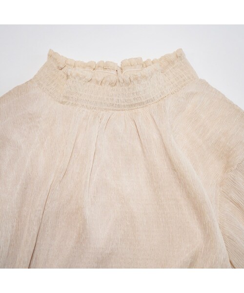 A.D.G（エーディージー）の「Balloonsleeve Chiffon High Neck Tops (ecru)（シャツ/ブラウス・レディース・ベージュ・FREE）」の10枚目の写真