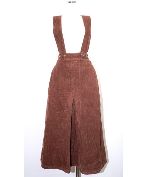 A.D.G（エーディージー）の「2way Corduroy Flare Jumper Skirt (brown)（ジャンパースカート・レディース・ブラウン・FREE）」の5枚目の写真