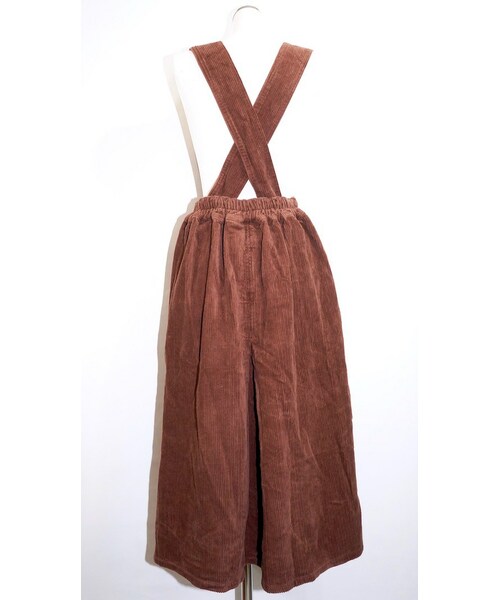 A.D.G（エーディージー）の「2way Corduroy Flare Jumper Skirt (brown)（ジャンパースカート・レディース・ブラウン・FREE）」の6枚目の写真