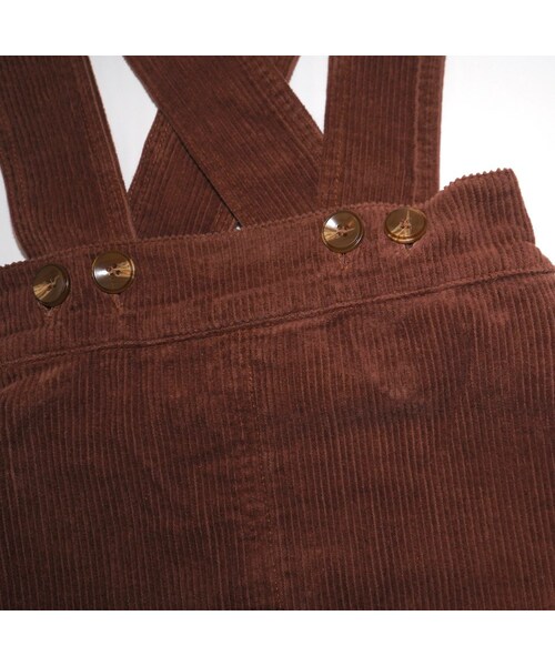 A.D.G（エーディージー）の「2way Corduroy Flare Jumper Skirt (brown)（ジャンパースカート・レディース・ブラウン・FREE）」の8枚目の写真