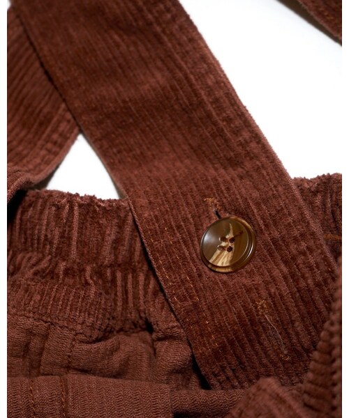 A.D.G（エーディージー）の「2way Corduroy Flare Jumper Skirt (brown)（ジャンパースカート・レディース・ブラウン・FREE）」の9枚目の写真