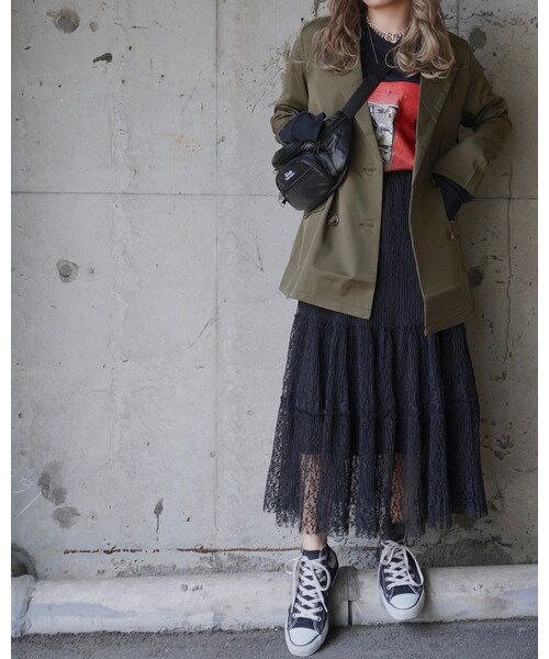 A.D.G（エーディージー）の「Double Breasted Tailored Jacket (khaki)（テーラードジャケット・レディース・カーキ・FREE）」の5枚目の写真