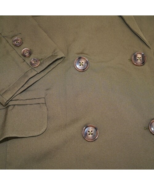 A.D.G（エーディージー）の「Double Breasted Tailored Jacket (khaki)（テーラードジャケット・レディース・カーキ・FREE）」の8枚目の写真