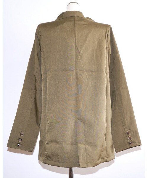 A.D.G（エーディージー）の「Double Breasted Tailored Jacket (khaki)（テーラードジャケット・レディース・カーキ・FREE）」の9枚目の写真