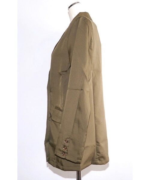 A.D.G（エーディージー）の「Double Breasted Tailored Jacket (khaki)（テーラードジャケット・レディース・カーキ・FREE）」の10枚目の写真