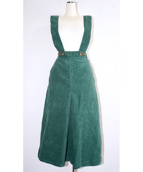 A.D.G(エーディージー)の「2way Corduroy Flare Jumper Skirt (green)(ジャンパースカート・レディース・グリーン・FREE)」の8枚目の写真
