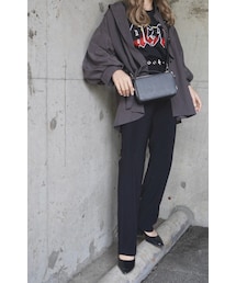 A.D.G | Balloon Sleeve Loose Fit Shirts (charcoal)(シャツ/ブラウス)