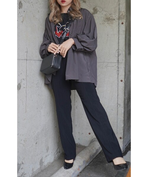 A.D.G（エーディージー）の「Balloon Sleeve Loose Fit Shirts (charcoal)（シャツ/ブラウス・レディース・グレー・FREE）」の3枚目の写真