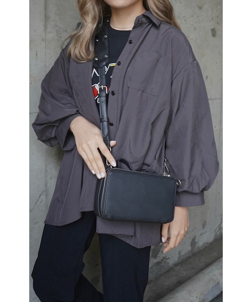 A.D.G（エーディージー）の「Balloon Sleeve Loose Fit Shirts (charcoal)（シャツ/ブラウス・レディース・グレー・FREE）」の4枚目の写真