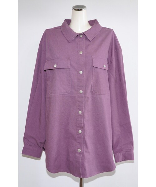 A.D.G（エーディージー）の「Oversized CPO Jacket (light purple)（ミリタリージャケット・レディース・パープル・FREE）」の6枚目の写真