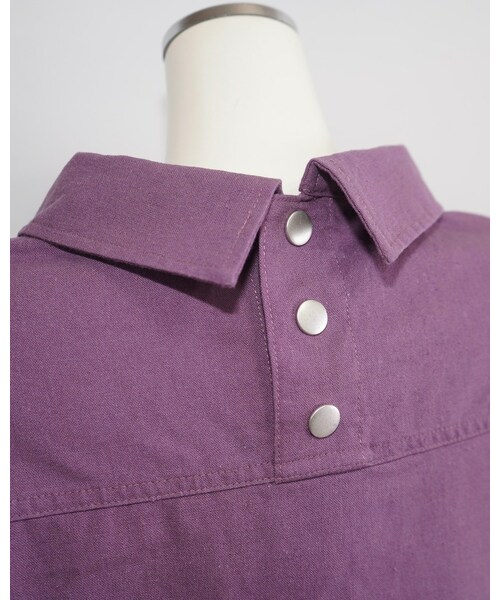 A.D.G（エーディージー）の「Oversized CPO Jacket (light purple)（ミリタリージャケット・レディース・パープル・FREE）」の8枚目の写真