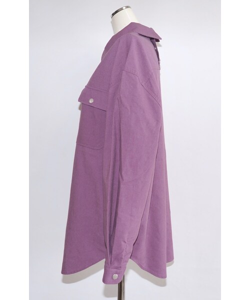 A.D.G（エーディージー）の「Oversized CPO Jacket (light purple)（ミリタリージャケット・レディース・パープル・FREE）」の9枚目の写真