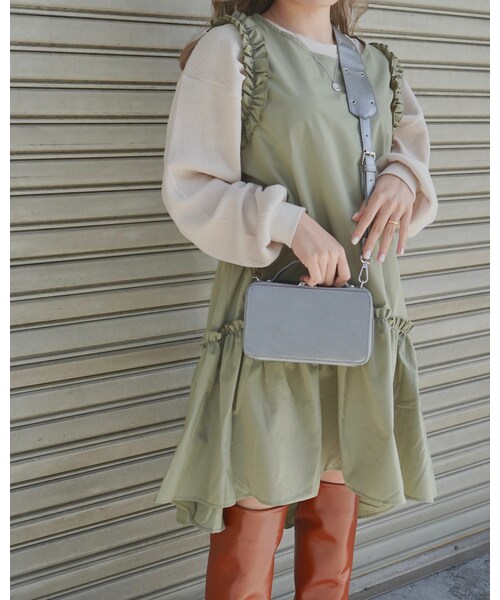 A.D.G(エーディージー)の「Oversized Waffle Thermal Tops (beige)(Tシャツ/カットソー・レディース・ベージュ・FREE)」の1枚目の写真