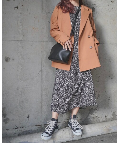 A.D.G(エーディージー)の「Double Breasted Tailored Jacket (camel)(テーラードジャケット・レディース・キャメル・FREE)」の2枚目の写真