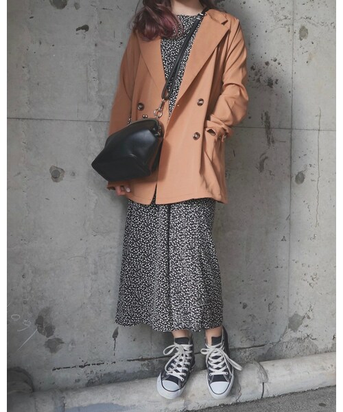 A.D.G(エーディージー)の「Double Breasted Tailored Jacket (camel)(テーラードジャケット・レディース・キャメル・FREE)」の4枚目の写真