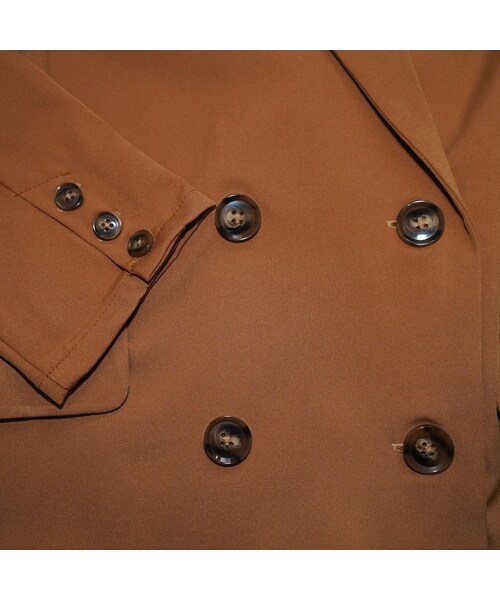 A.D.G(エーディージー)の「Double Breasted Tailored Jacket (camel)(テーラードジャケット・レディース・キャメル・FREE)」の8枚目の写真