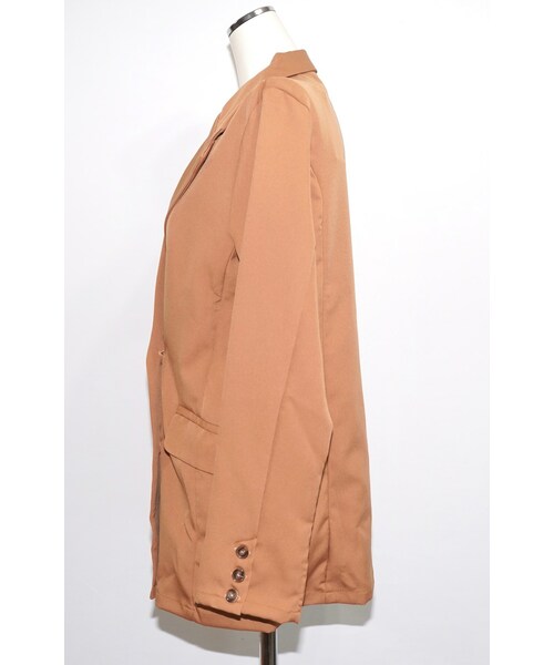 A.D.G(エーディージー)の「Double Breasted Tailored Jacket (camel)(テーラードジャケット・レディース・キャメル・FREE)」の9枚目の写真