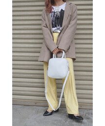 A.D.G | Gun Club Check Oversized Tailored Jacket (beige)(テーラードジャケット)