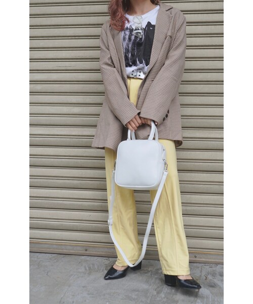 A.D.G(エーディージー)の「Gun Club Check Oversized Tailored Jacket (beige)(テーラードジャケット・レディース・ベージュ・FREE)」の1枚目の写真