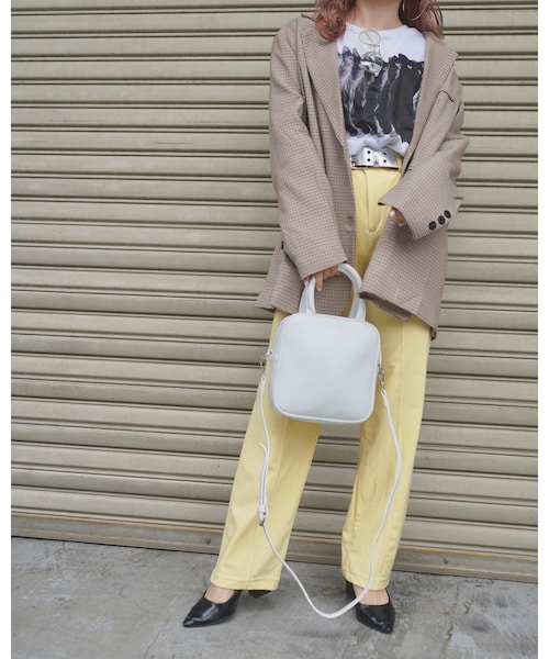 A.D.G(エーディージー)の「Gun Club Check Oversized Tailored Jacket (beige)(テーラードジャケット・レディース・ベージュ・FREE)」の4枚目の写真